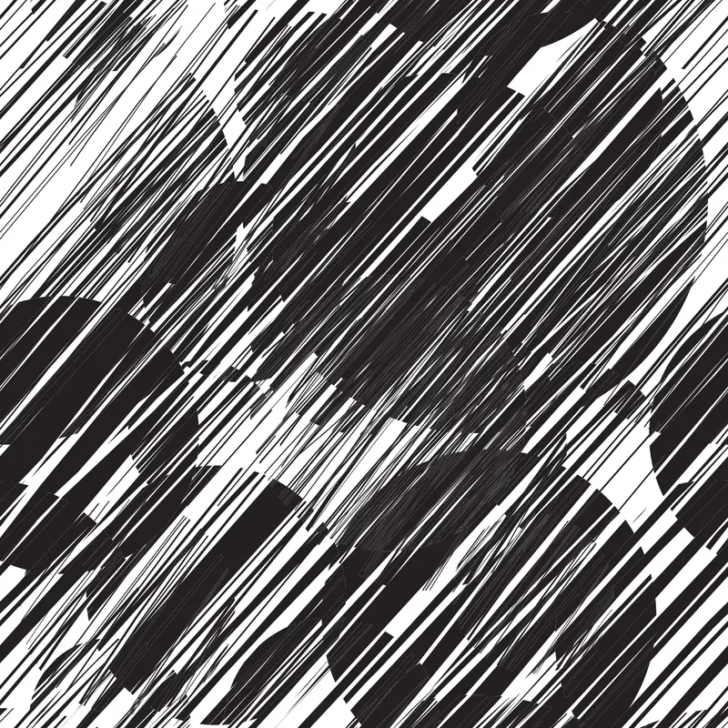 Grunge Circles Fabric - Black
