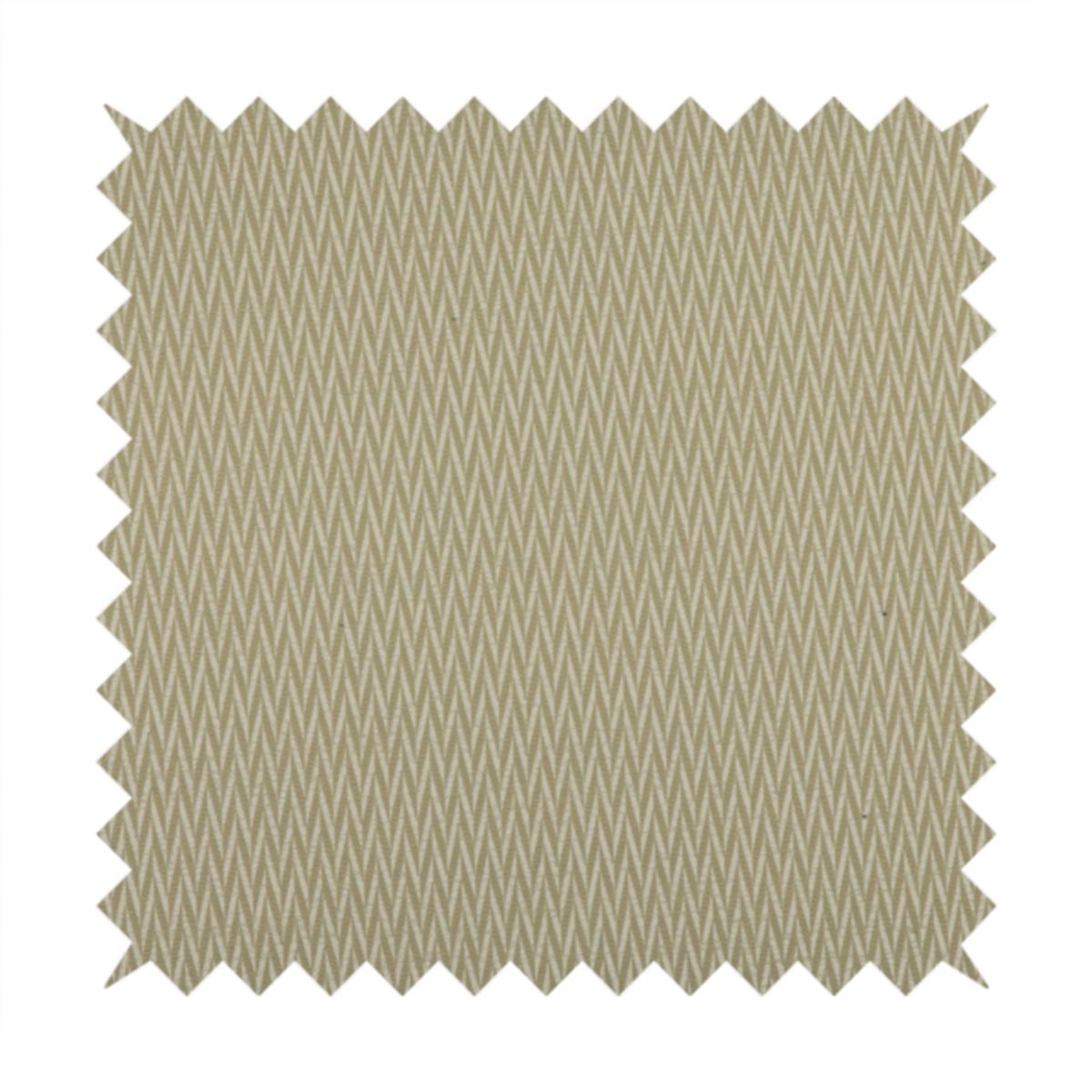 Otara Stripe Pattern Chenille Material In Cream Beige Upholstery Fabric CTR-1225