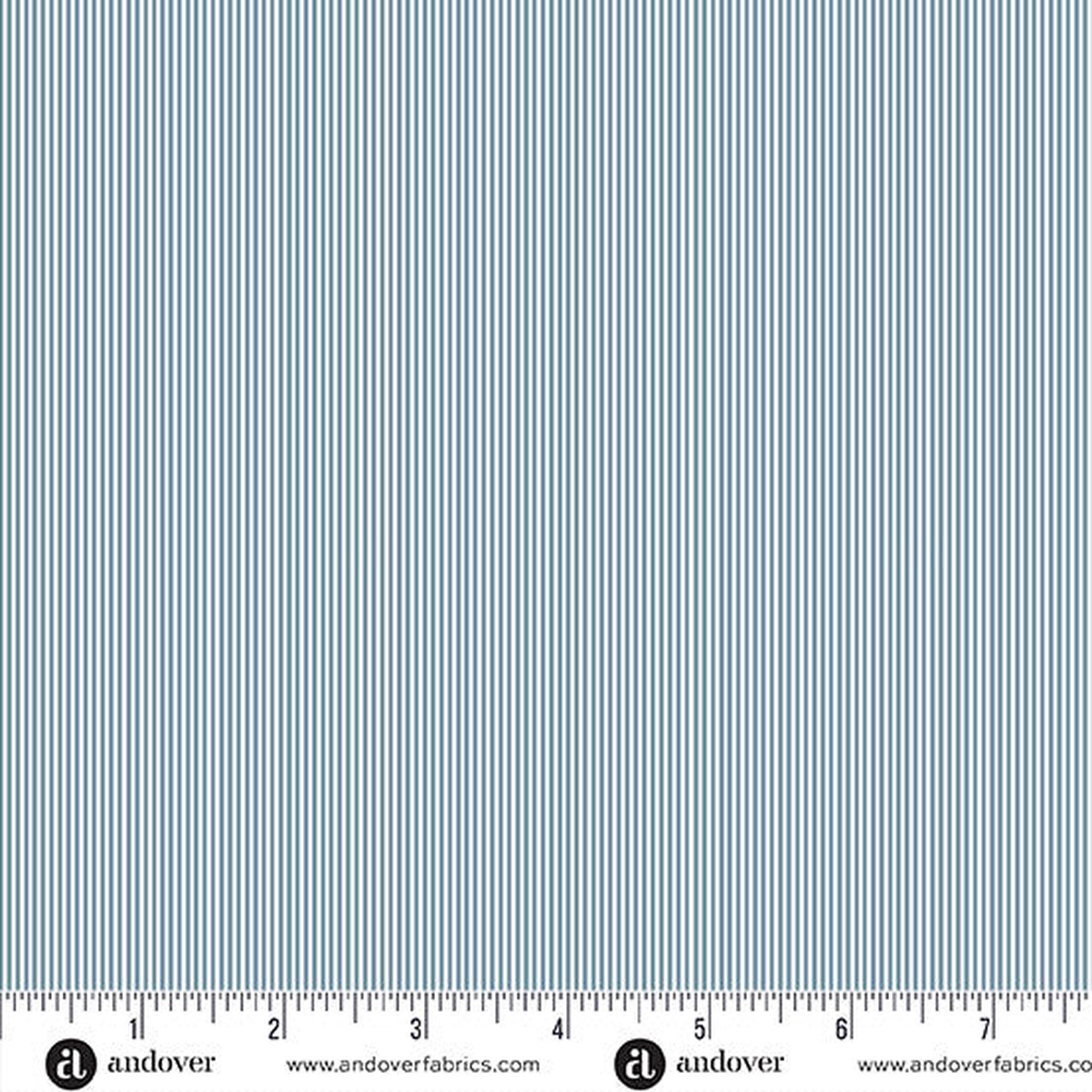 Makower - Driftwood - Pin Stripe in Blue