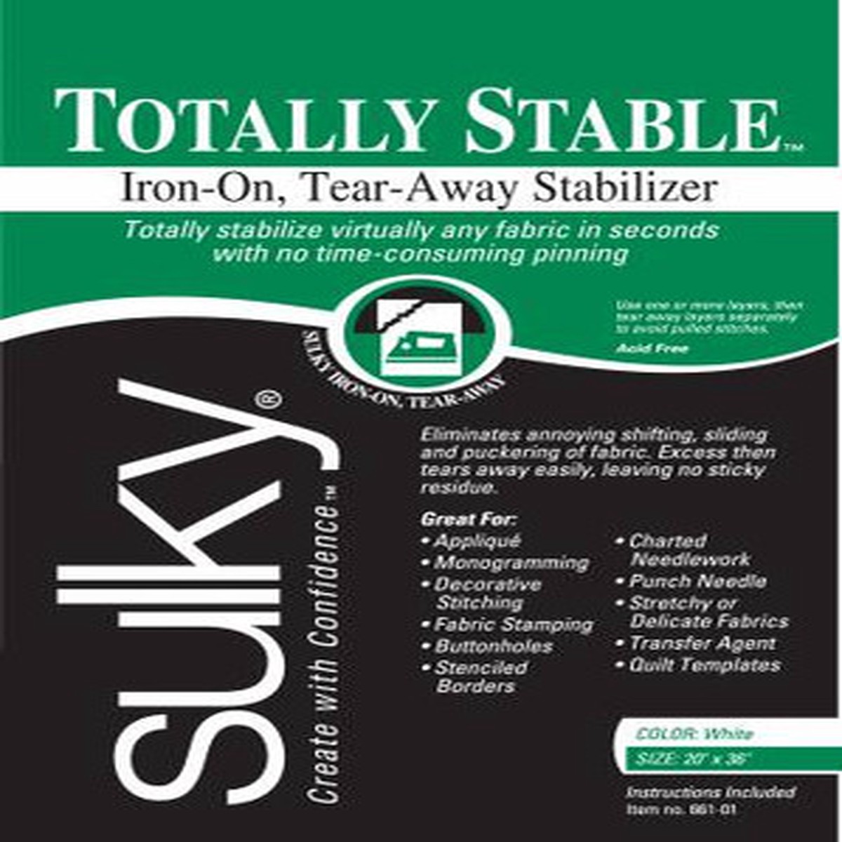 Totally Stable Iron-On Tear-Away