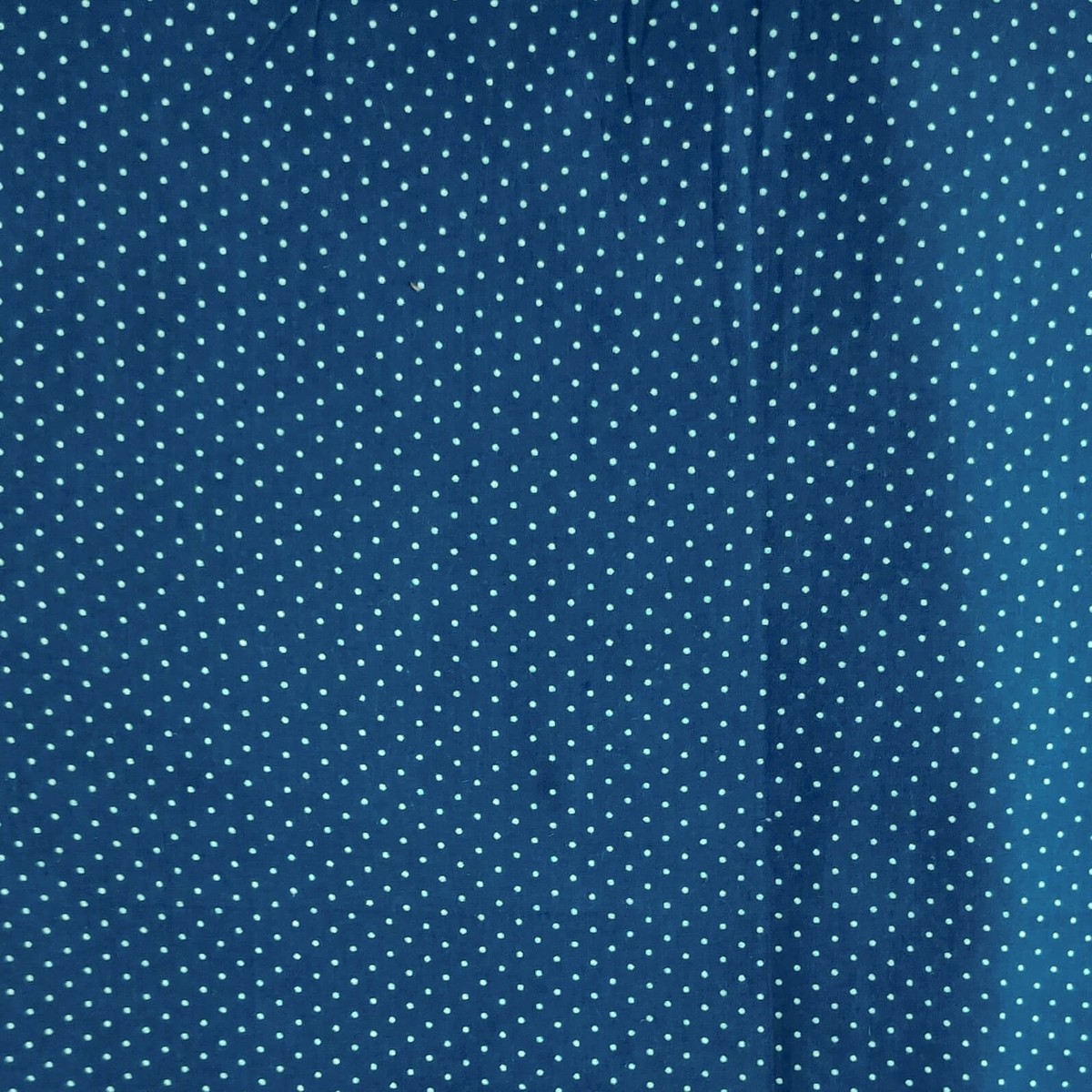 Pure Cotton Blue With Tiny Polka Dots Screen Print Fabric