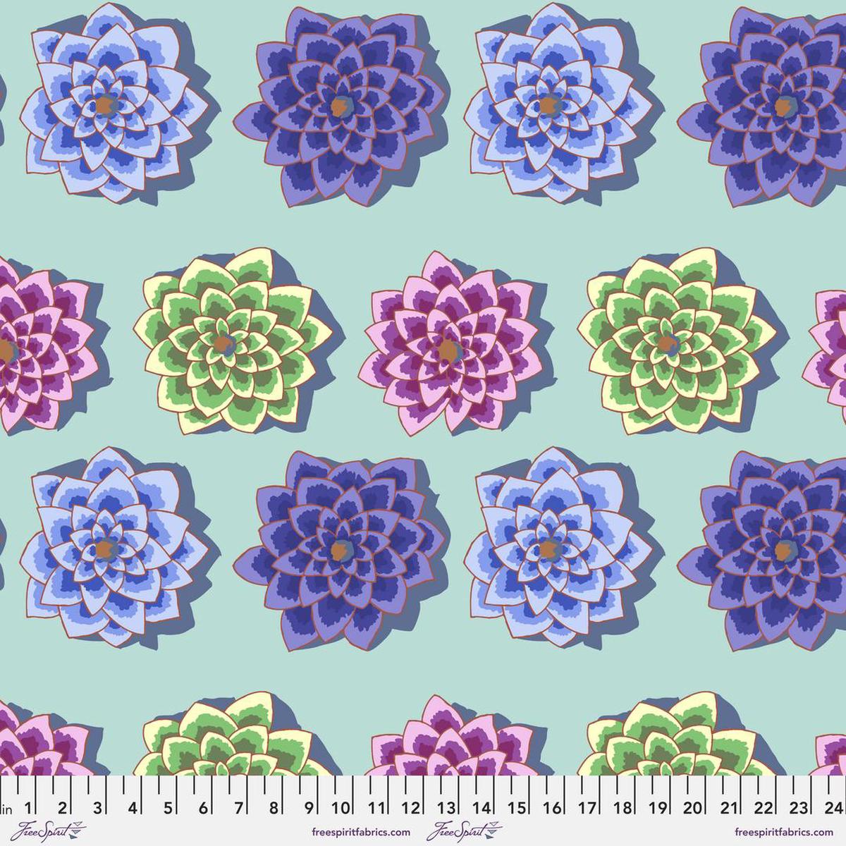 KAFFE FASSETT - KFC FEBRUARY 2022 - Shadow Flower, Aqua