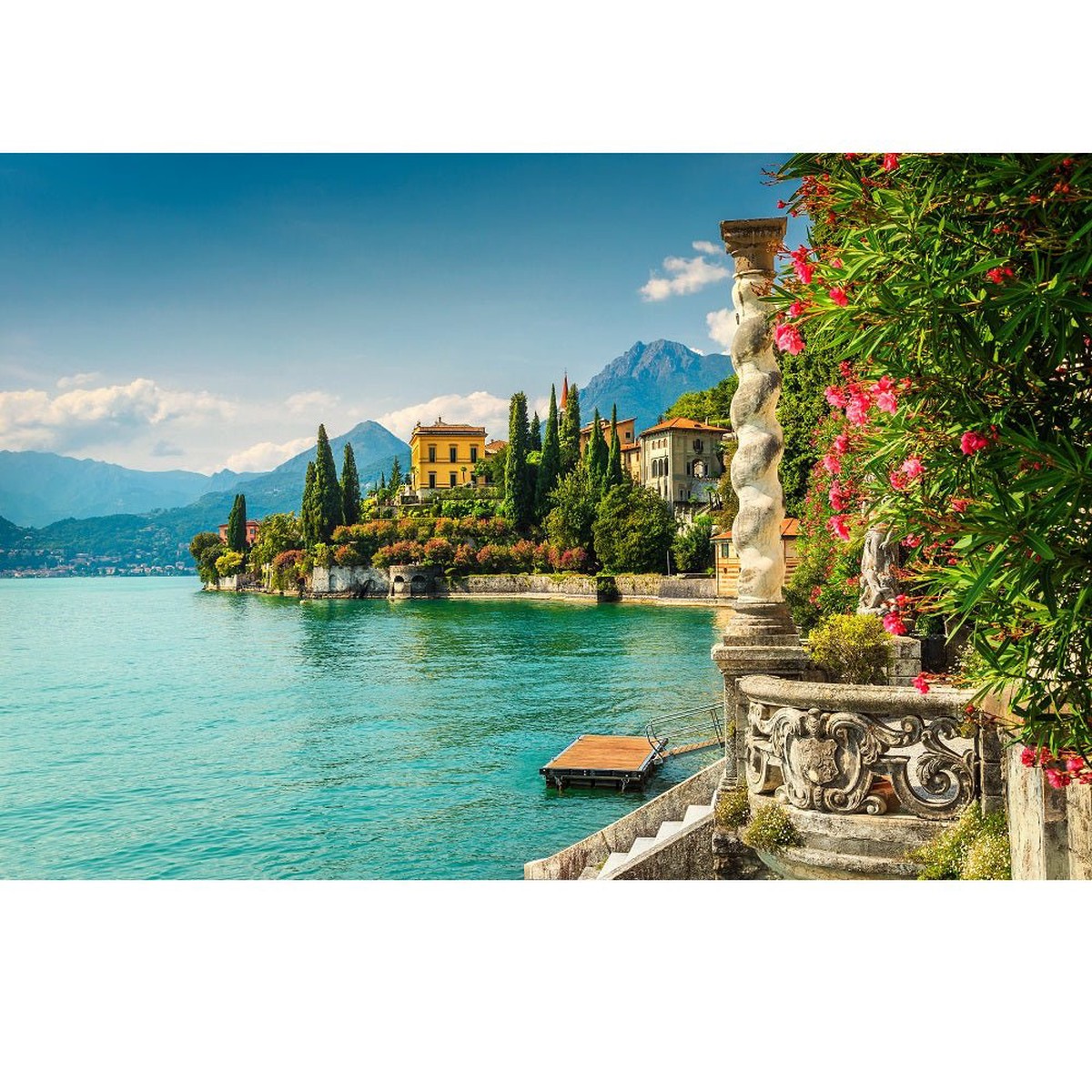 Realistic Scene in Lombardy Italy Fabric Panel