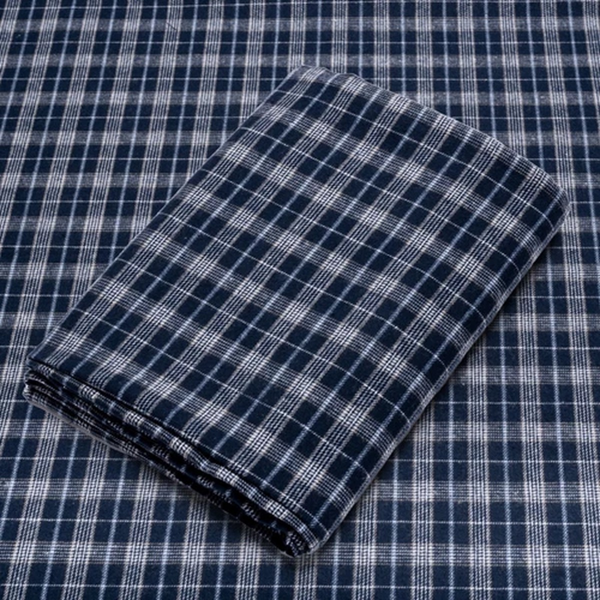 Blue Tartan Plaid Cotton Flannel Fabric - 60" Wide - Sold by the Yard and Bolt