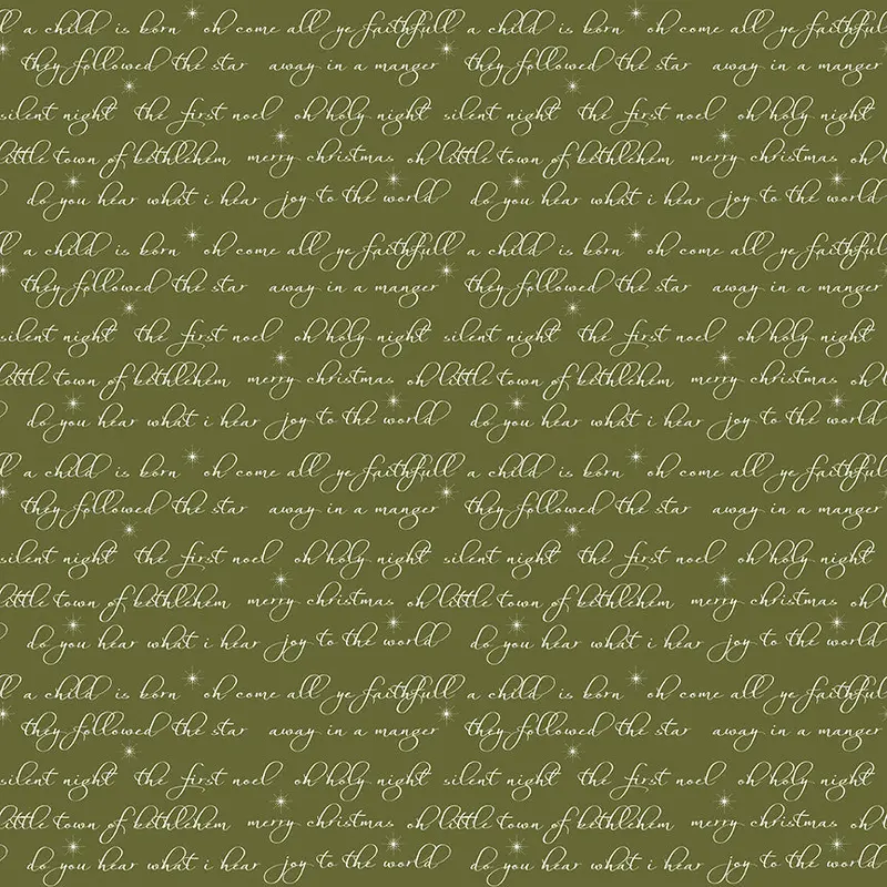 Glisten by Sandy Gervais C16226-GREEN GLISTEN TEXT GREEN Fabric Yardage