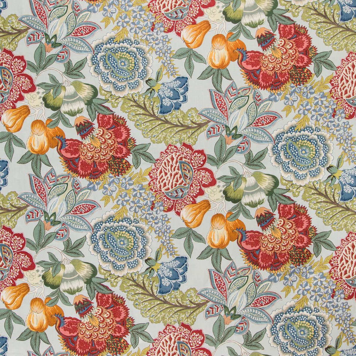 8020101.1337.0 KARABALI PRINT AQUA - BRUNSCHWIG & FILS Fabric - YARD