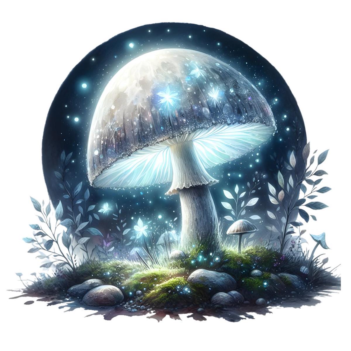Mushroom Garden 40 Fabric Panel