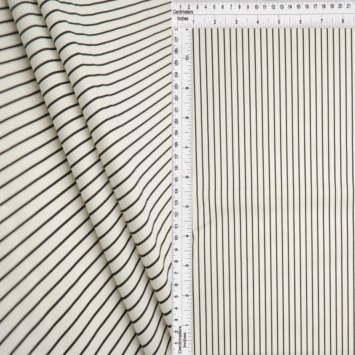 Striped Stretch Poplin Woven Fabric - POP810-DU1532