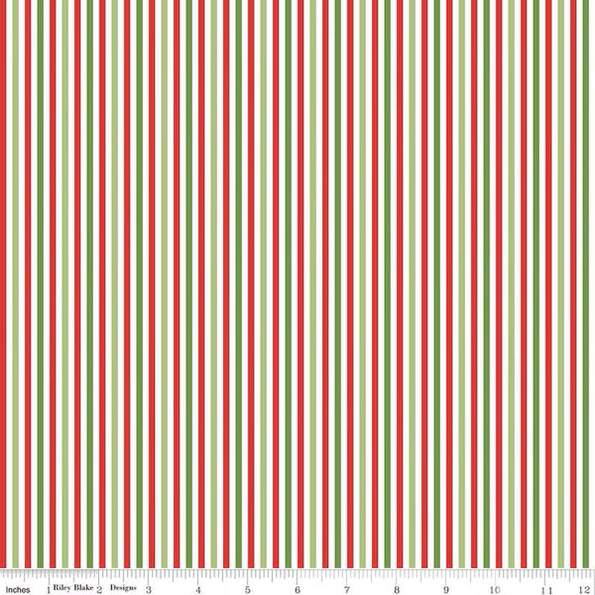 Fabric Riley Blake Basics WhiteChristmas 188243 Stripes by the Quarter Yard C495-CHRISTMAS