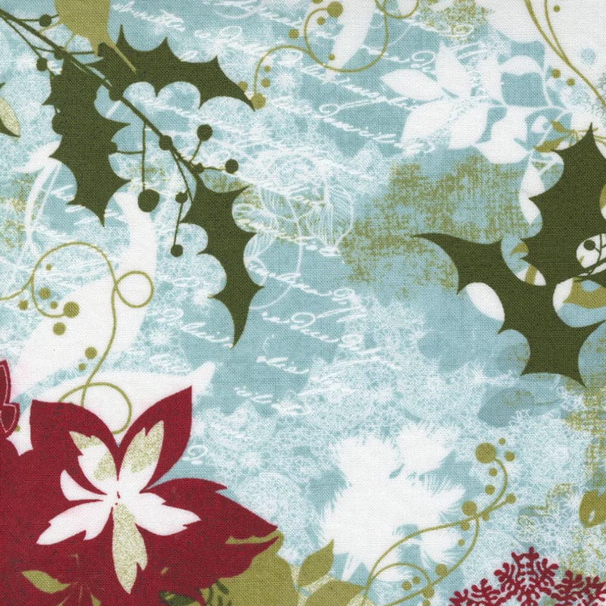 Moda Peppermint Bark Fabric - Collage Frosty 30690-13