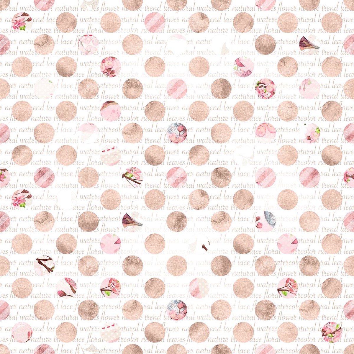 Patterned Polka Dots Fabric - Pink