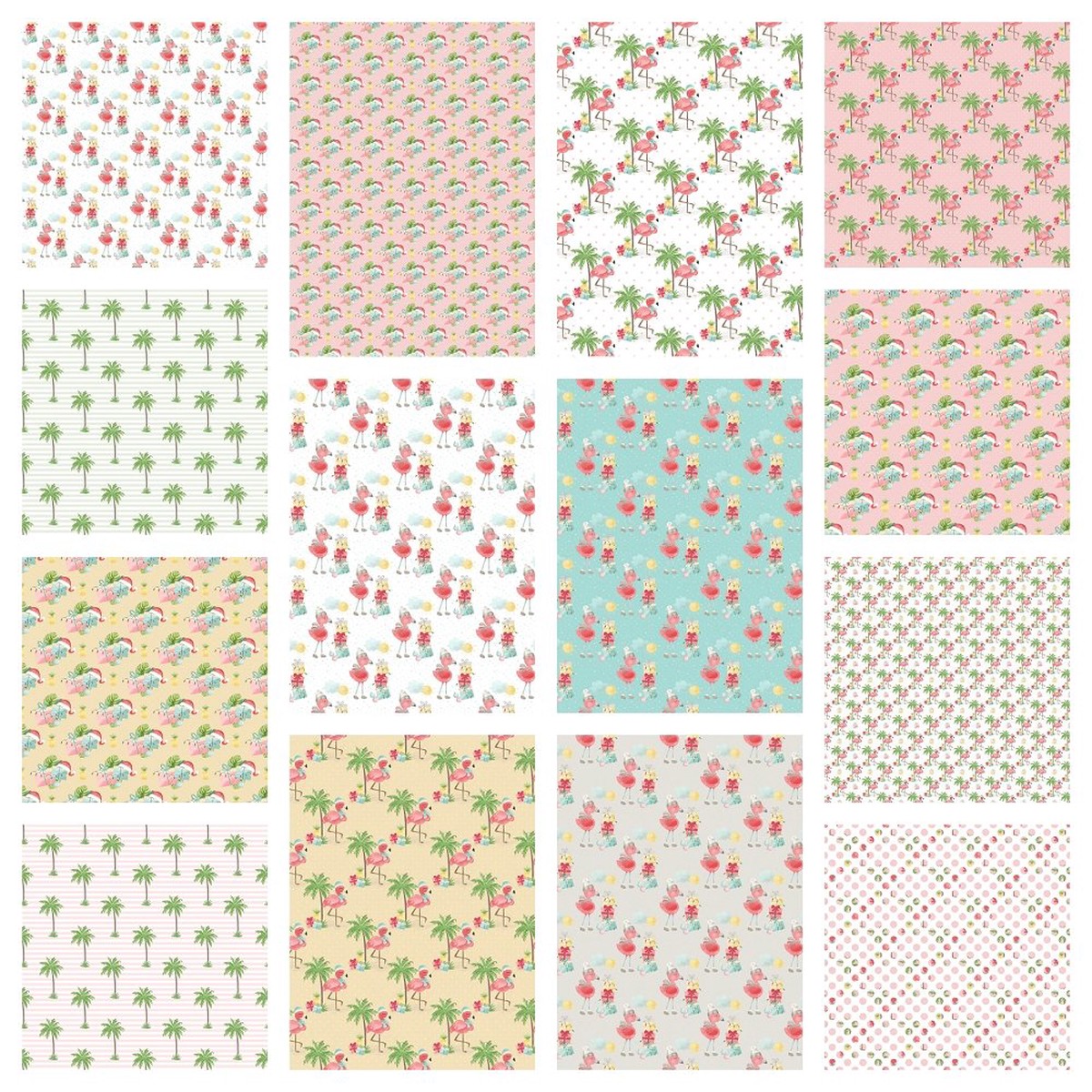 Tropical Christmas Fabric Collection - 12 Yard Bundle