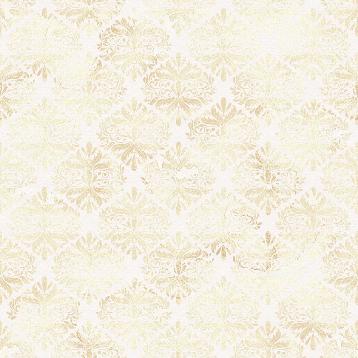 Christmas Joy Damask Fabric - Tan