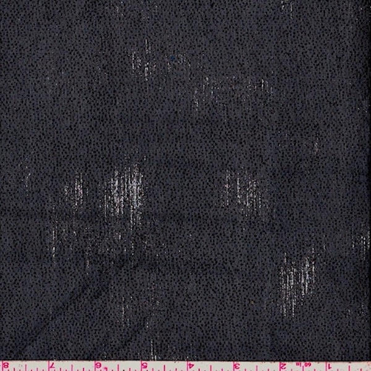 4 3/4 YD PC-Slate Grey/Silver Sparkle Chiffon Fabric