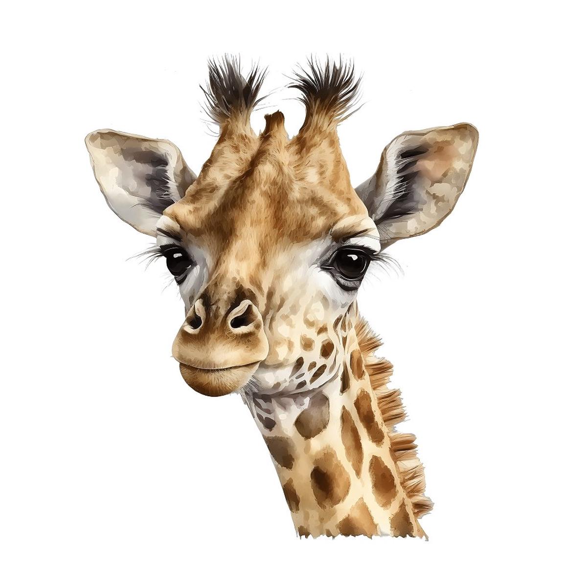Baby Safari Animals Giraffe 2 Fabric Panel
