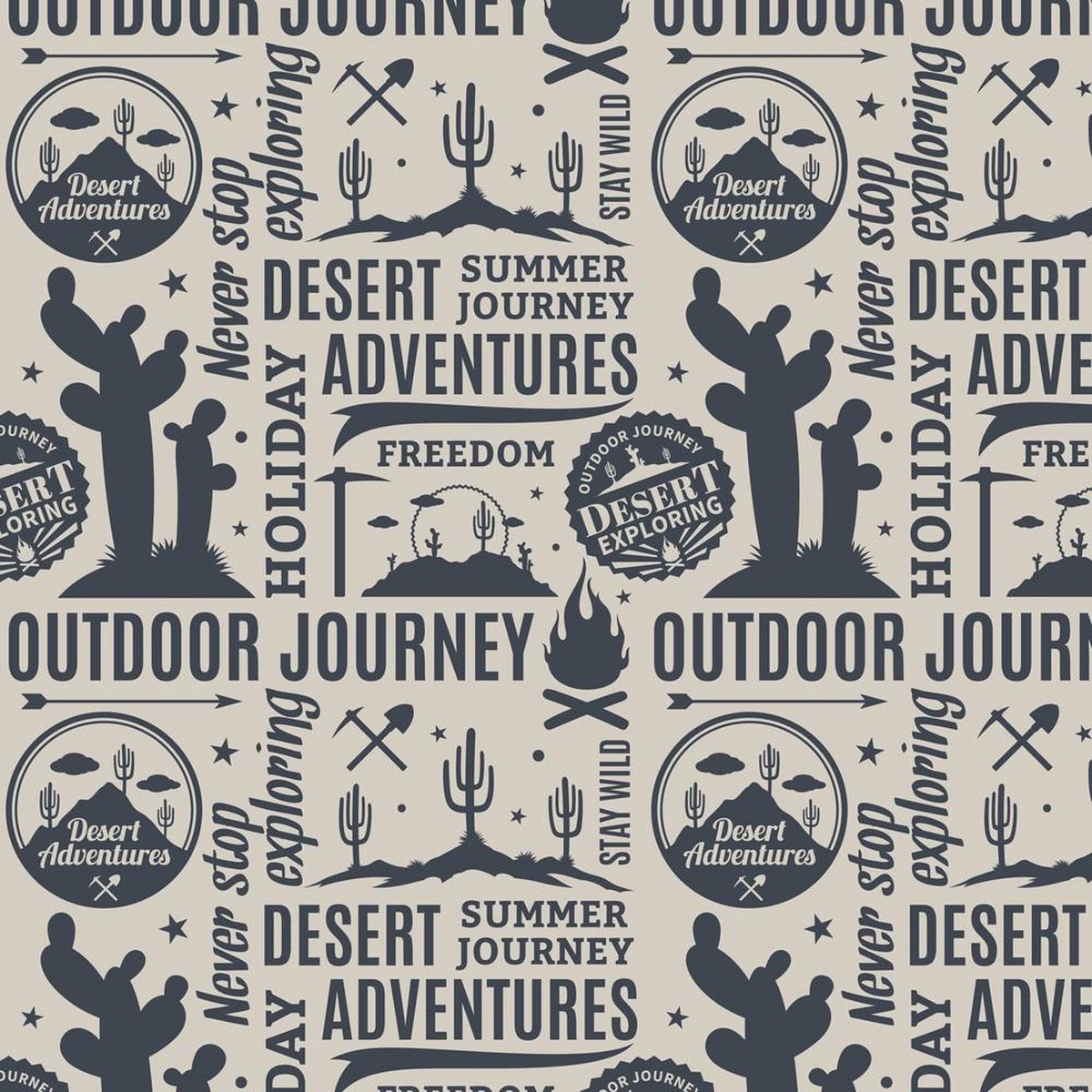 Desert Adventures Fabric - Tan