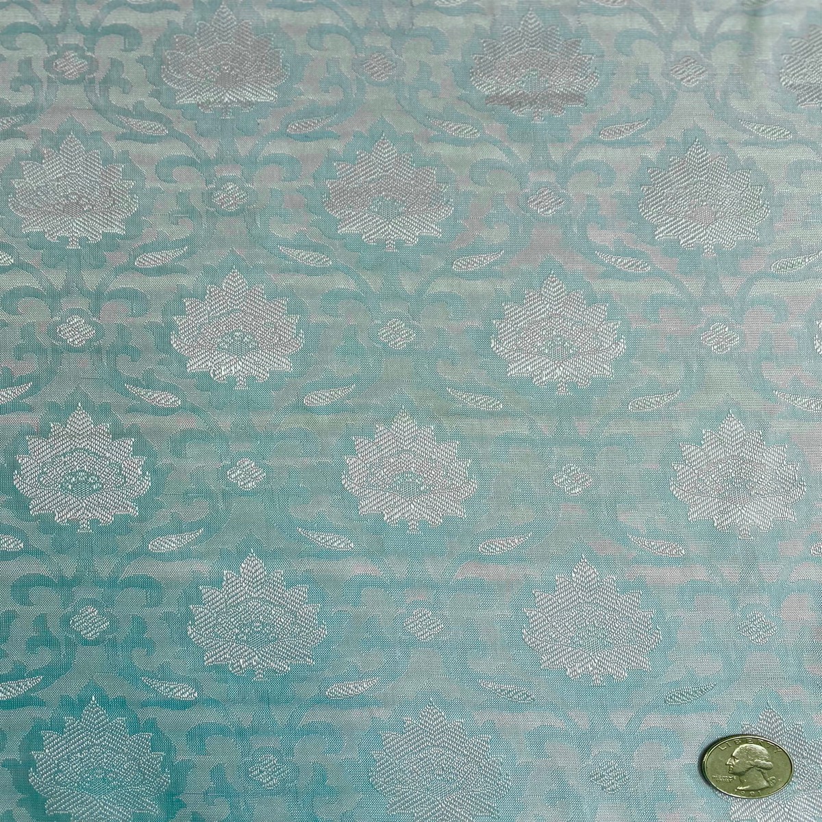 Cloud Blue Silk Brocade JV-1620/02 Fabric
