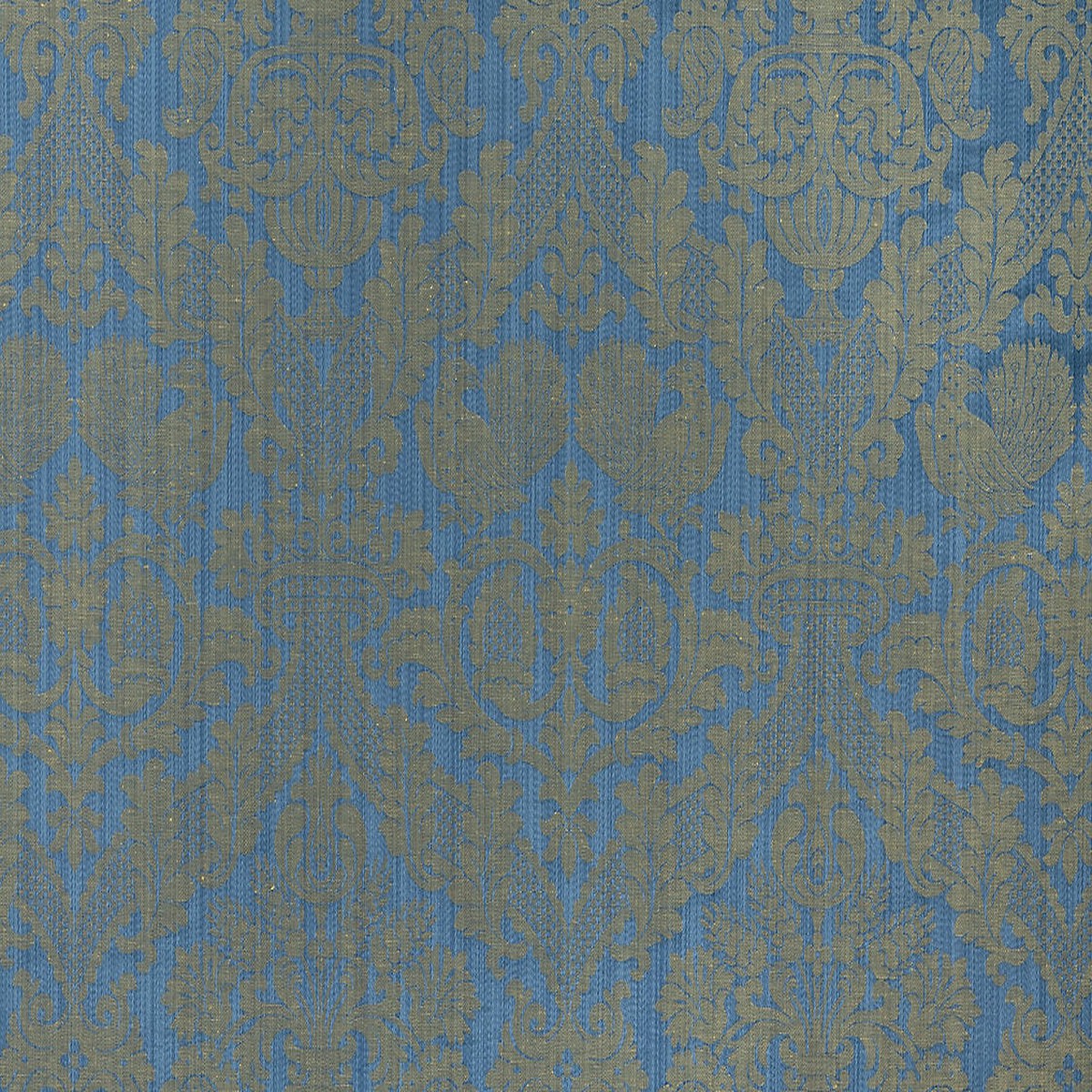 Damas Tanlay - Bleu by Scalamandre Fabric