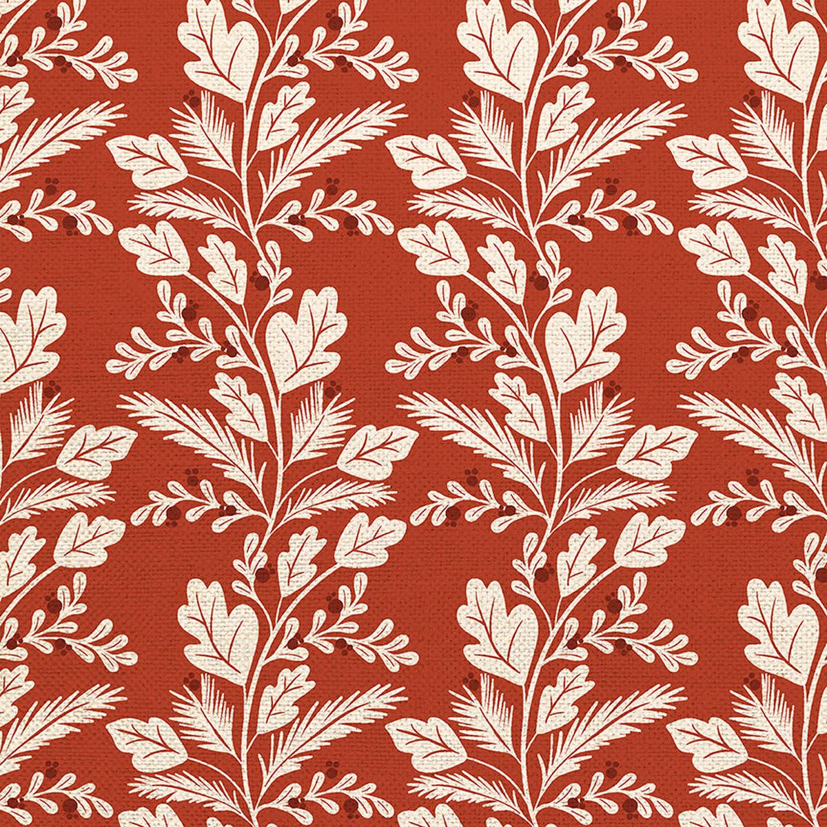 Greenery Stripe - Red - Canvas