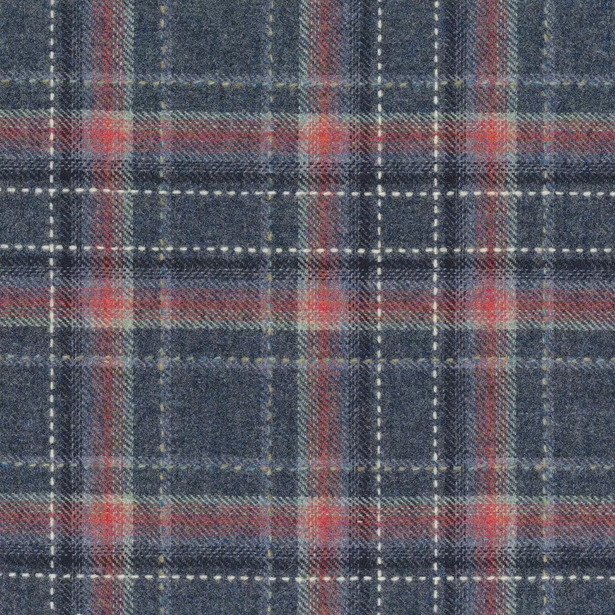Albermarle Jermyn Navy/Geranium - Osborne & Little - F7311-06 Fabric