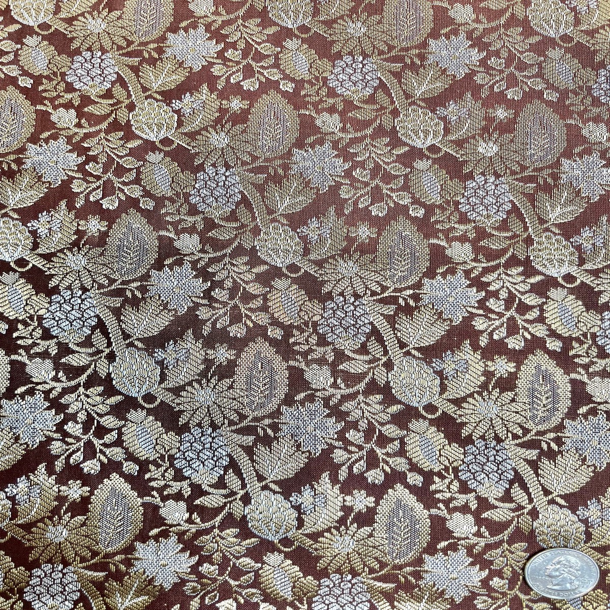 Brunette/ Silver/ Gold JV-1650/5 Silk Brocade