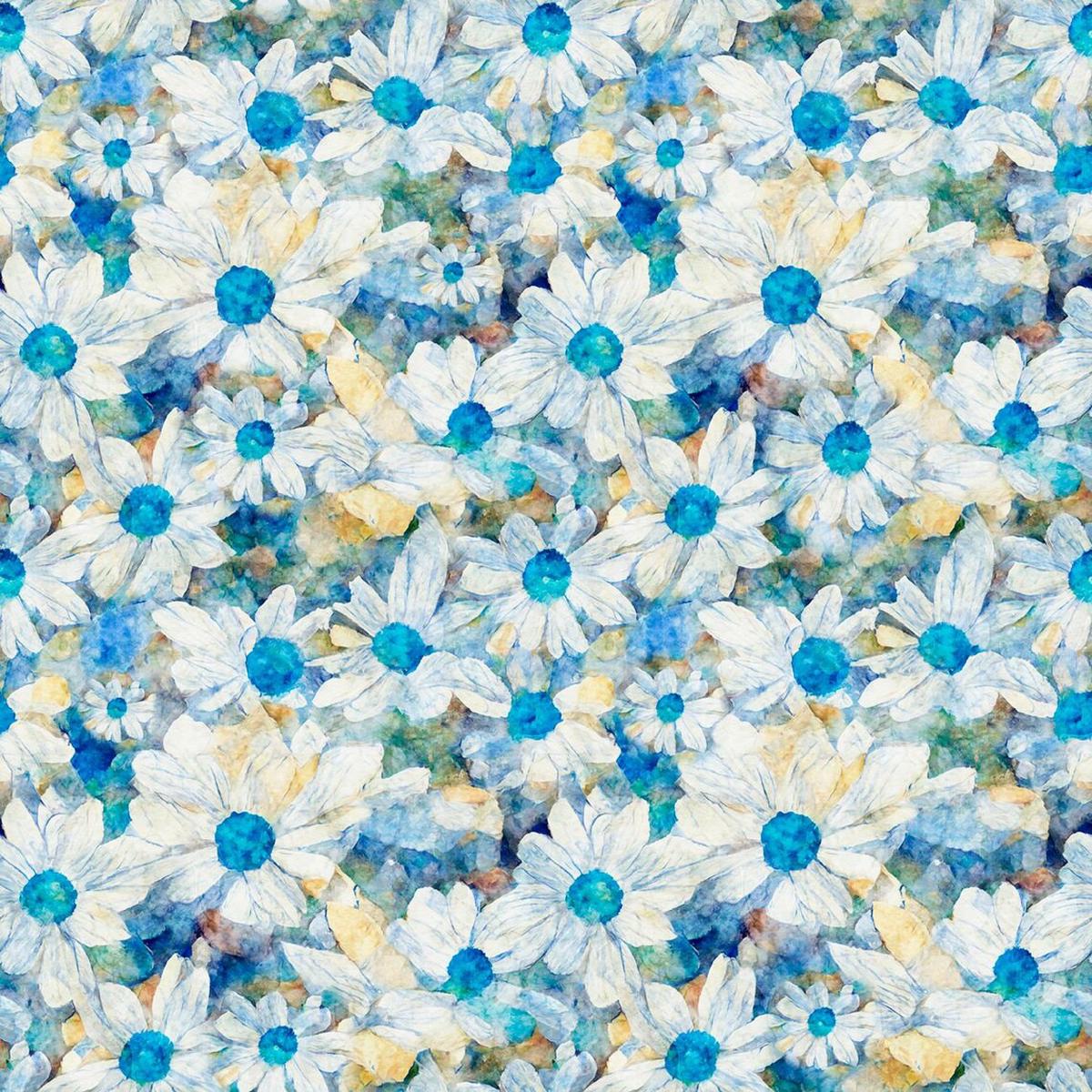 Dancing Blossoms - Large Packed Daisies - Multi