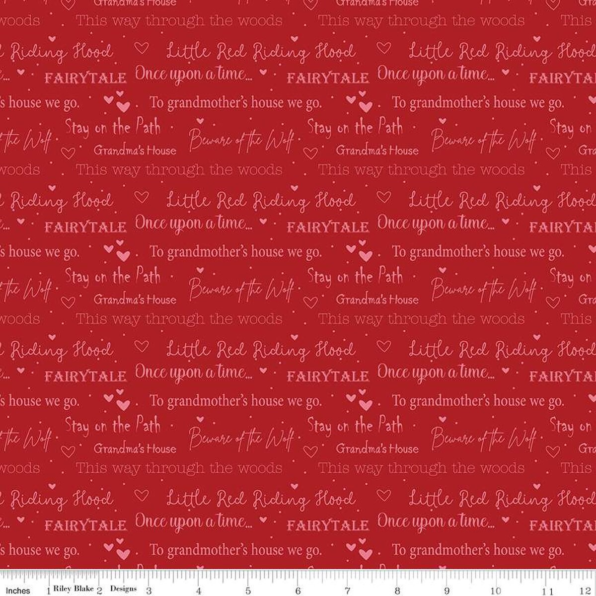 Fabric Riley Blake Little Red Storybook Berry by the Quarter Yard C14375-BERRY