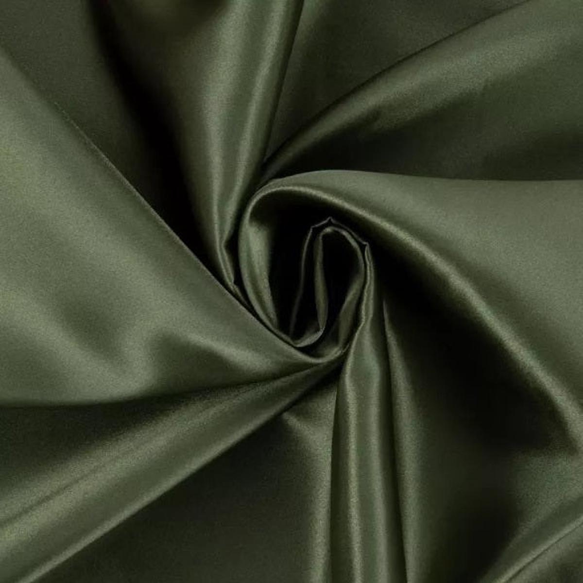 Satin Fabric in Olive | All About Fabrics