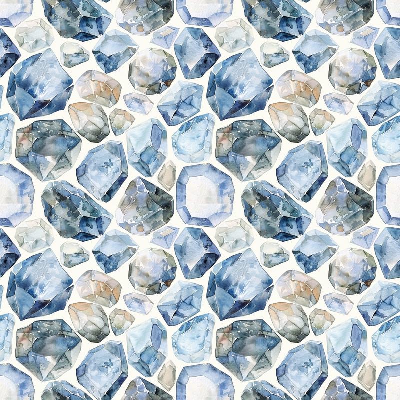 Diamond Gemstones Pattern 6 Quilting Cotton Fabric