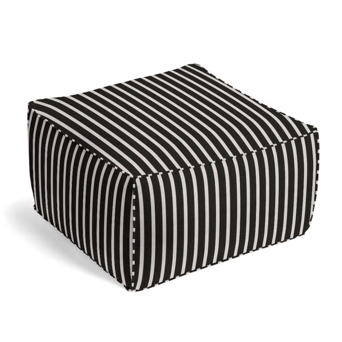 Outdoor Pouf in Sunbrella Shore - Classic