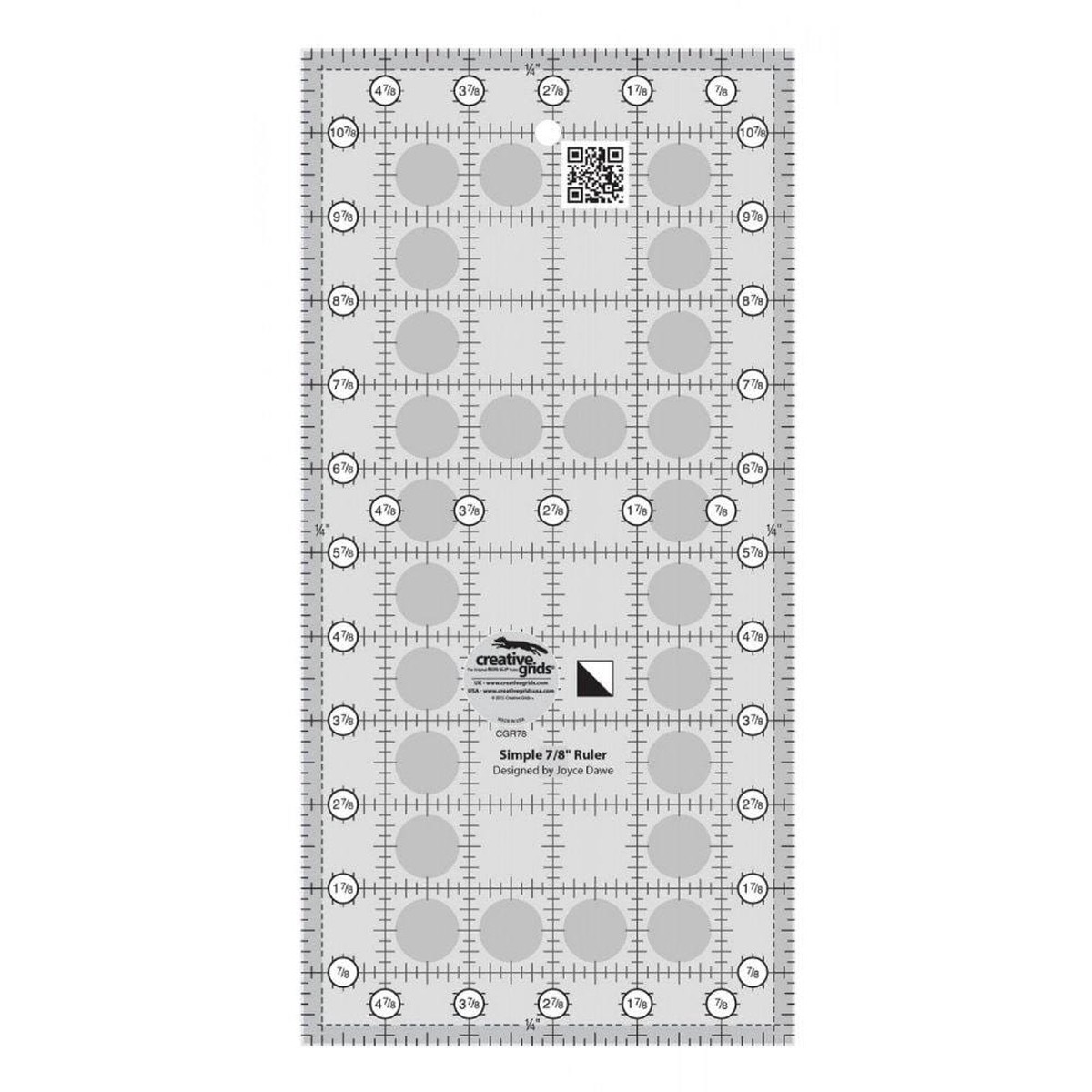 Creative Grids - Simple 7/8 in Triangle Maker Ruler