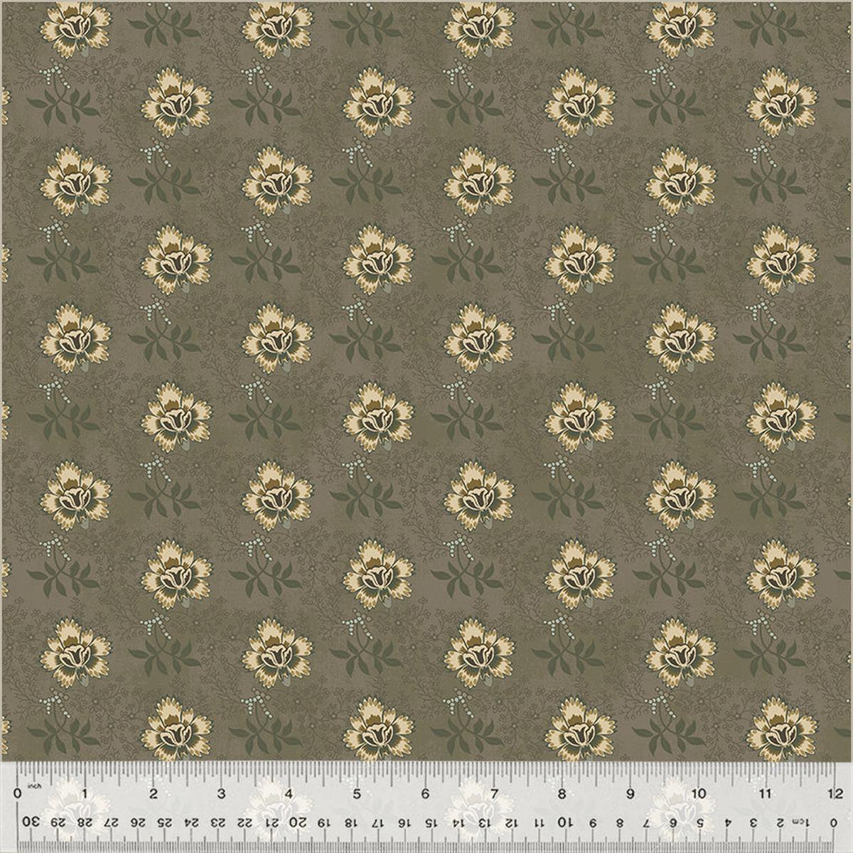 Fabric GARDEN ROW FOSSIL from GARDEN TALE Collection by Jeanne Horton 53825-9