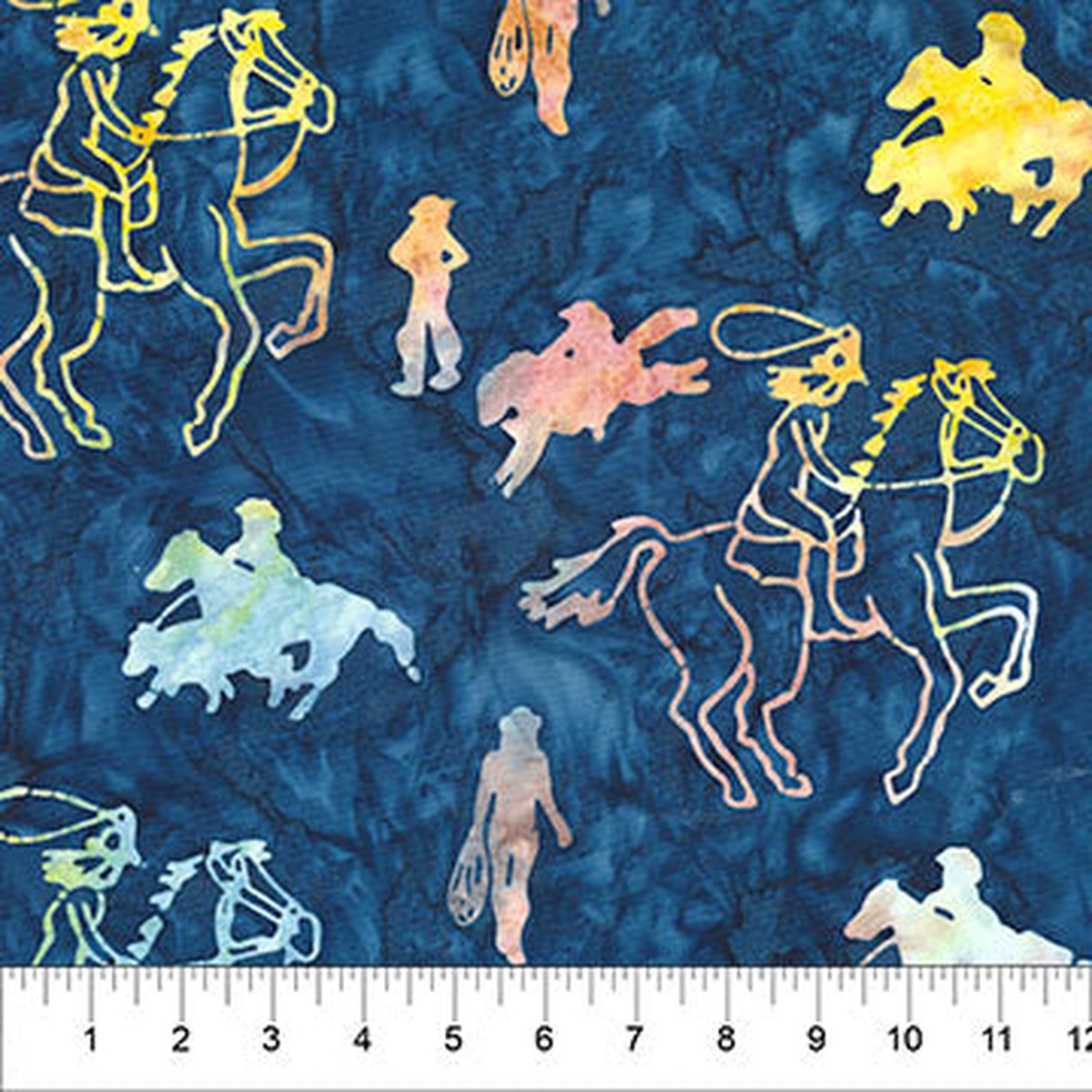 Saddle Up Collage Midnight Cotton 43"/44" Fabric Per Yard