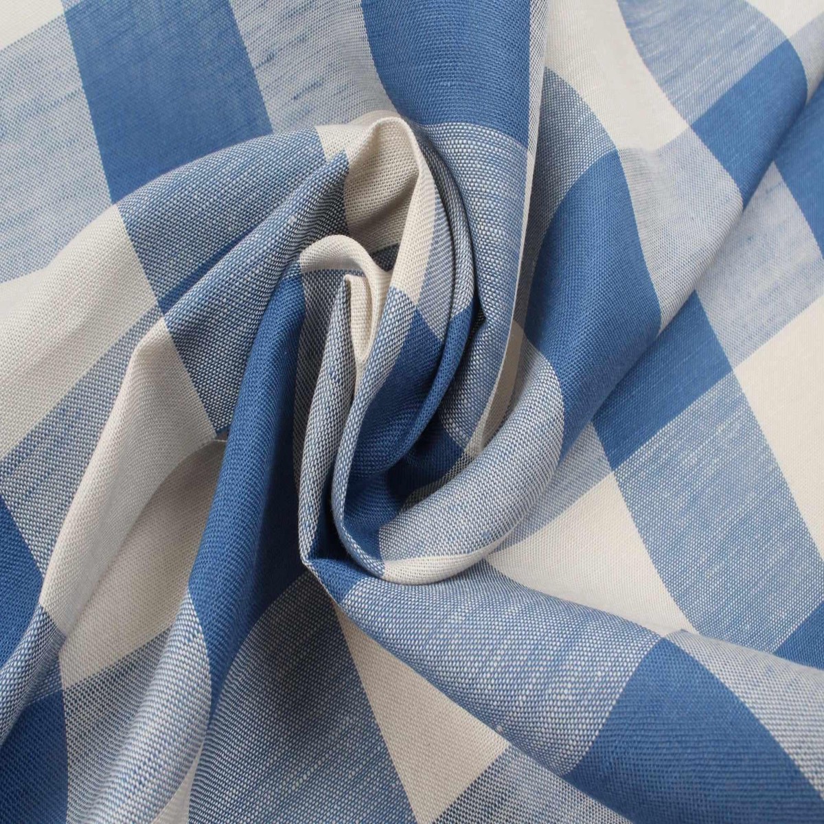 swatch-Linen Cotton Bicolor Gingham for Shirts and Dresses