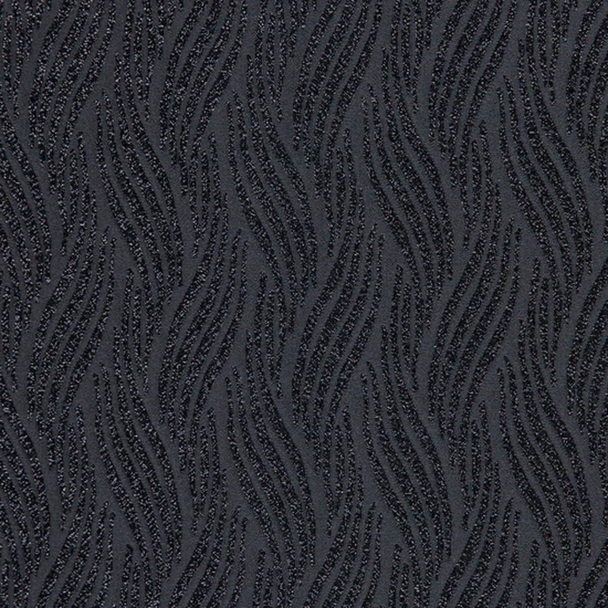 Black High Stretch Mesh: Textured Metallic Glitter Waves - Per Metre