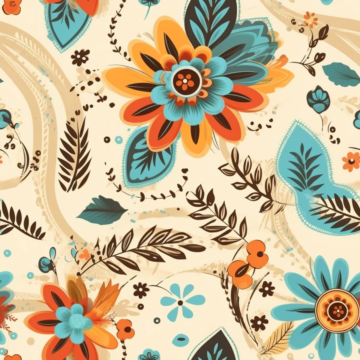 Colorful Boho Pattern 10 Quilting Cotton Fabric