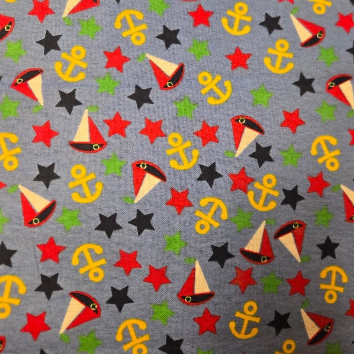 Yacht Club Flannel Fabric in Blue | Use Our Coupon And Save More!