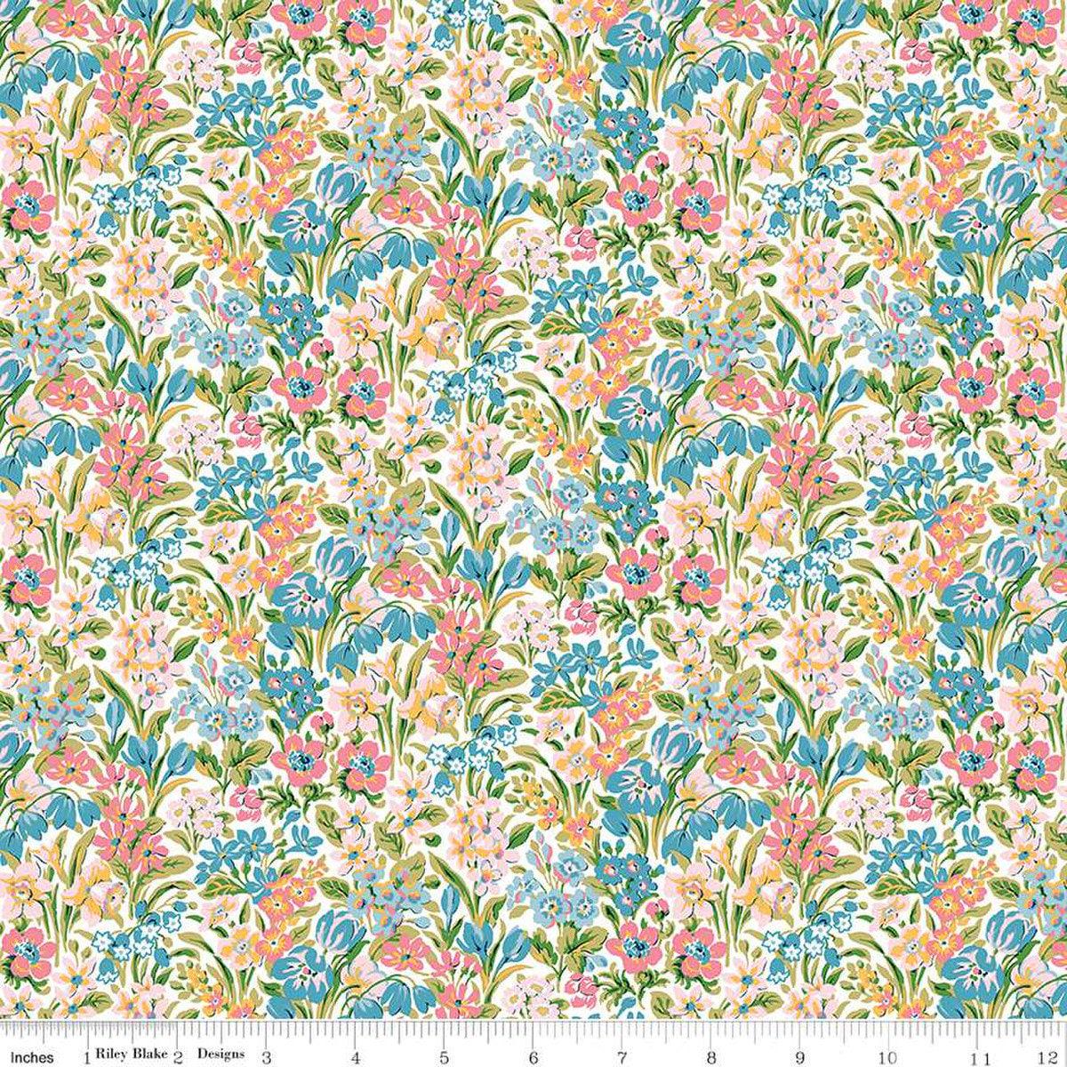 20" End of Bolt - SALE London Parks Kew Blooms A 01666864A - Riley Blake Designs - Floral Flowers - Liberty Fabrics - Quilting Cotton Fabric