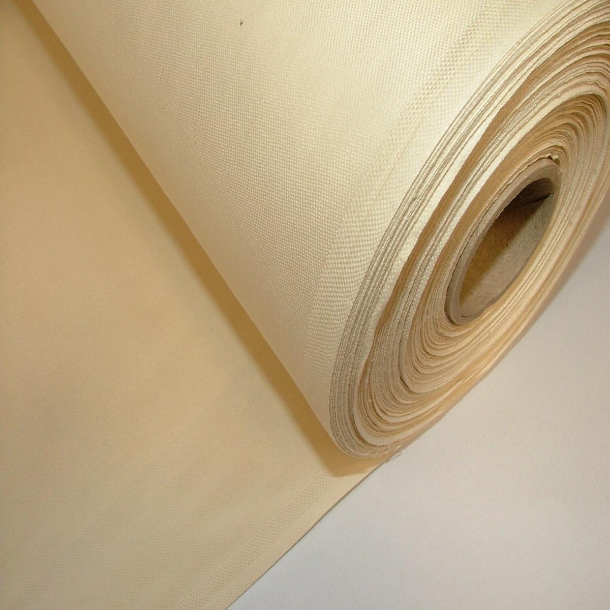 Cotton Sateen Curtain Lining Fabric Cream Solprufe Washable - 25 Metres