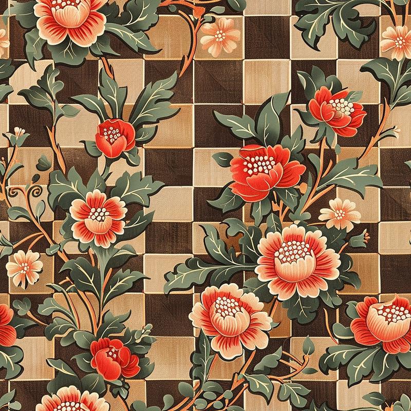 Floral Scrollwork Pattern 7 Quilting Cotton Fabric
