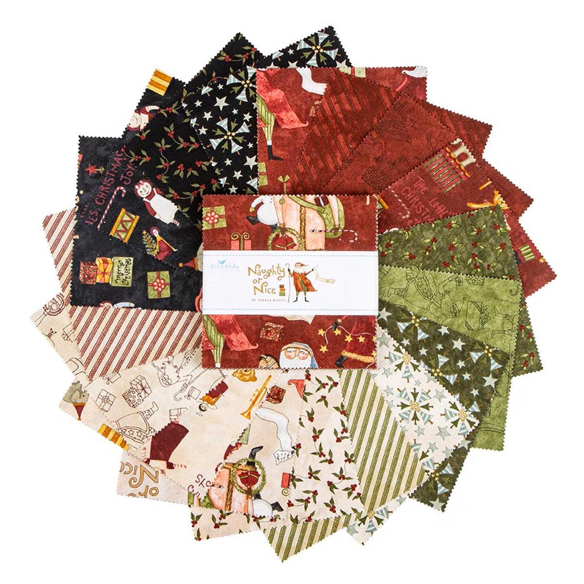Naughty or Nice | 5" Charm Pack | Riley Blake Designs