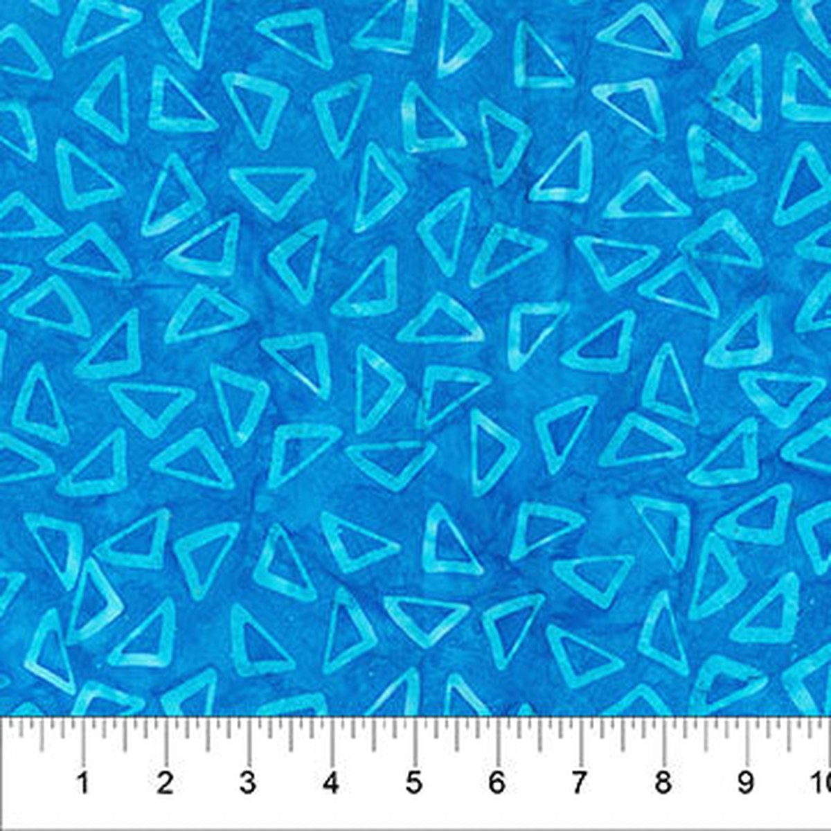 Blue Scattered Triangle Celebration Cotton 44/45 Fabric Per Yard