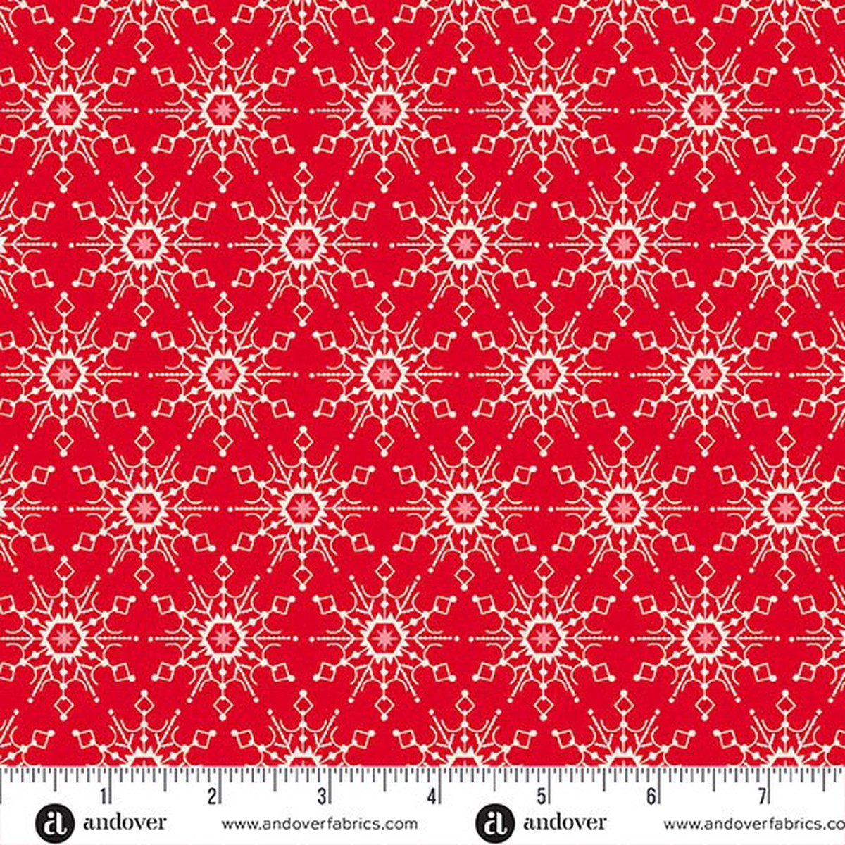 Andover - Snowberry- Flakes Red