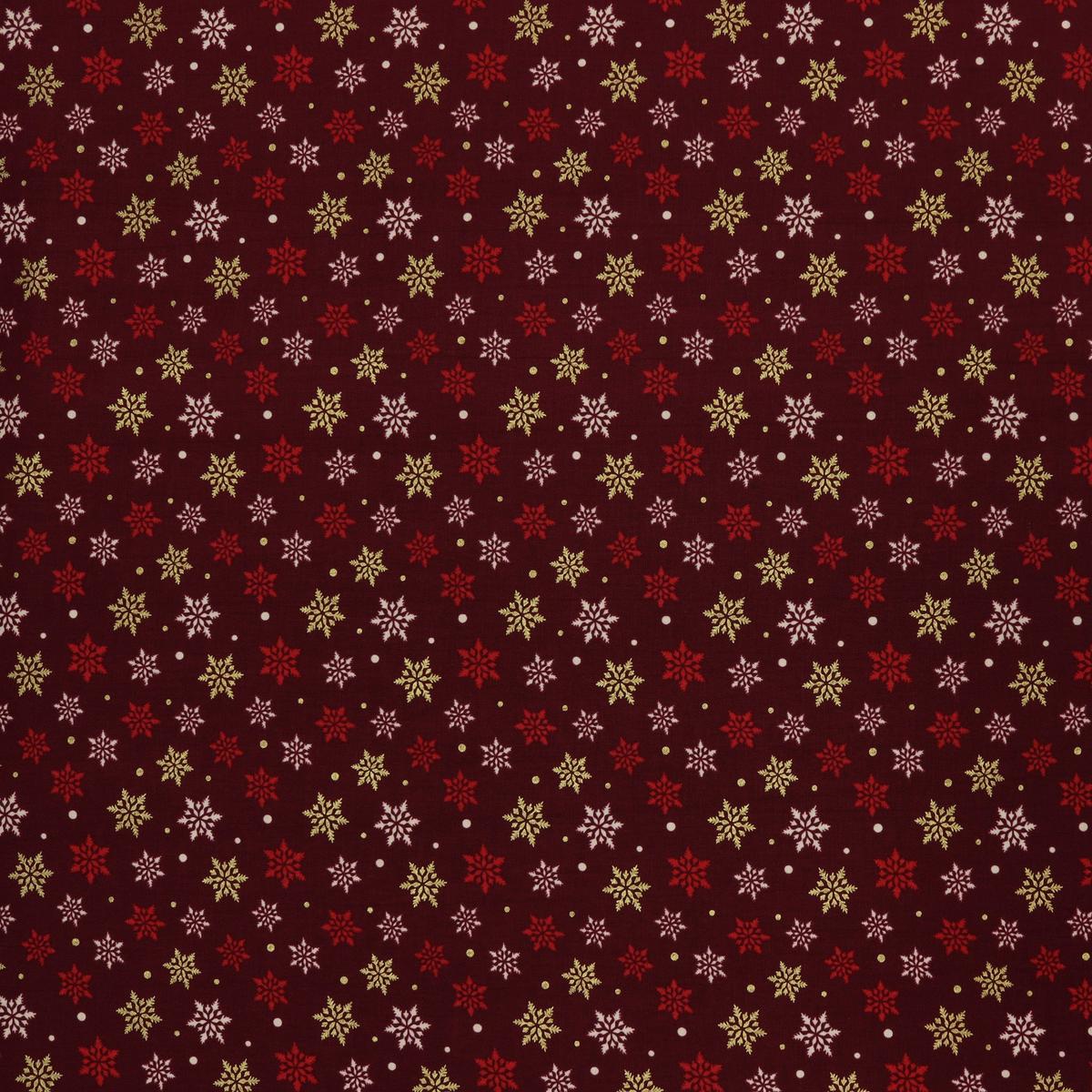 Holiday Tidings Fabric Collection - Snowflake Splendor Burgundy