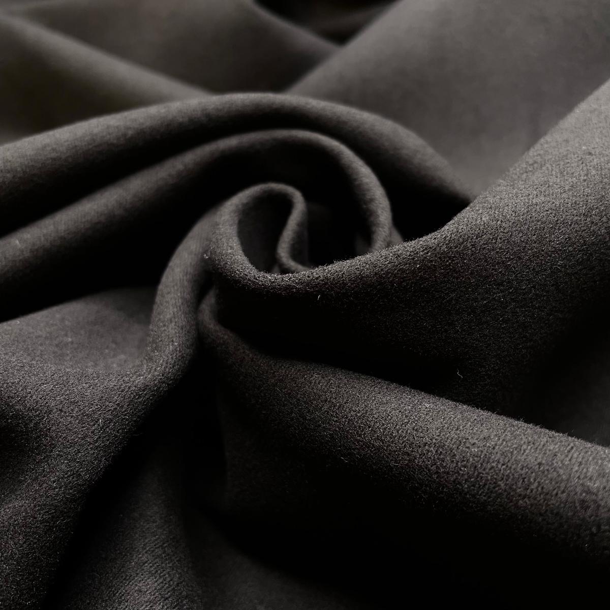 Organic Cotton Moleskin - Brushed Moleskin Organic Cotton Woven - Black - Bundles
