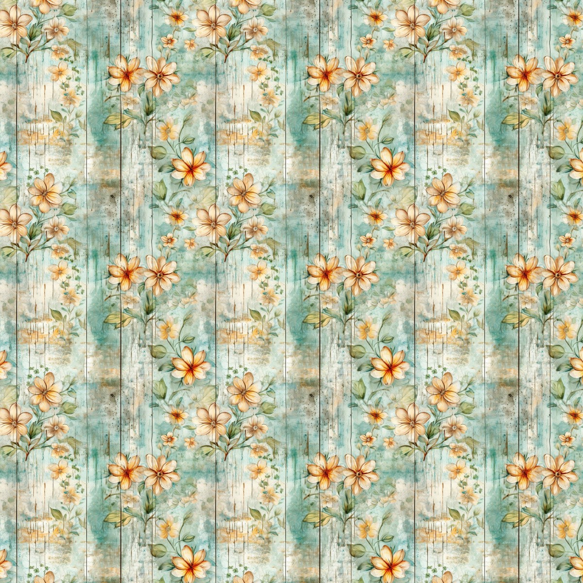 Shabby Rustique Pattern 1 Quilting Cotton Fabric