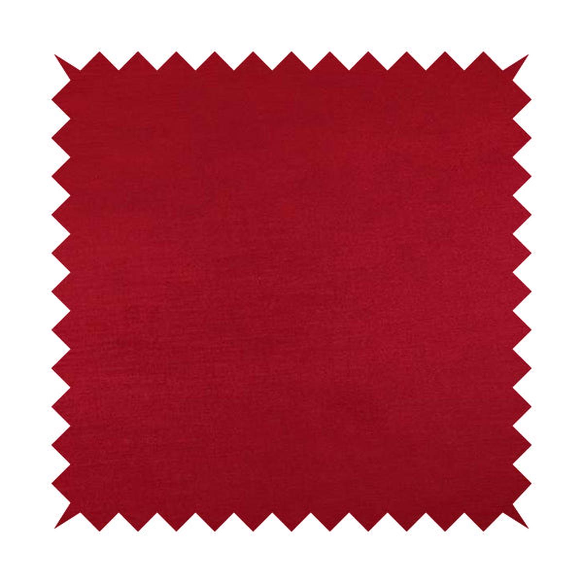 Rome Designer Silk Shine Velvet Effect Chenille Plain Furnishing Fabric In Red Colour