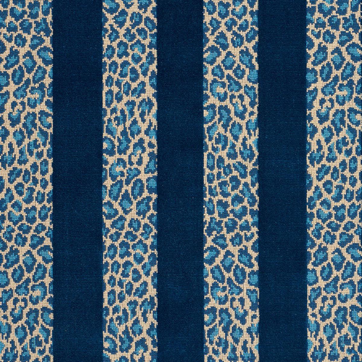Guepard Stripe Velvet Mediterranean Fabric
