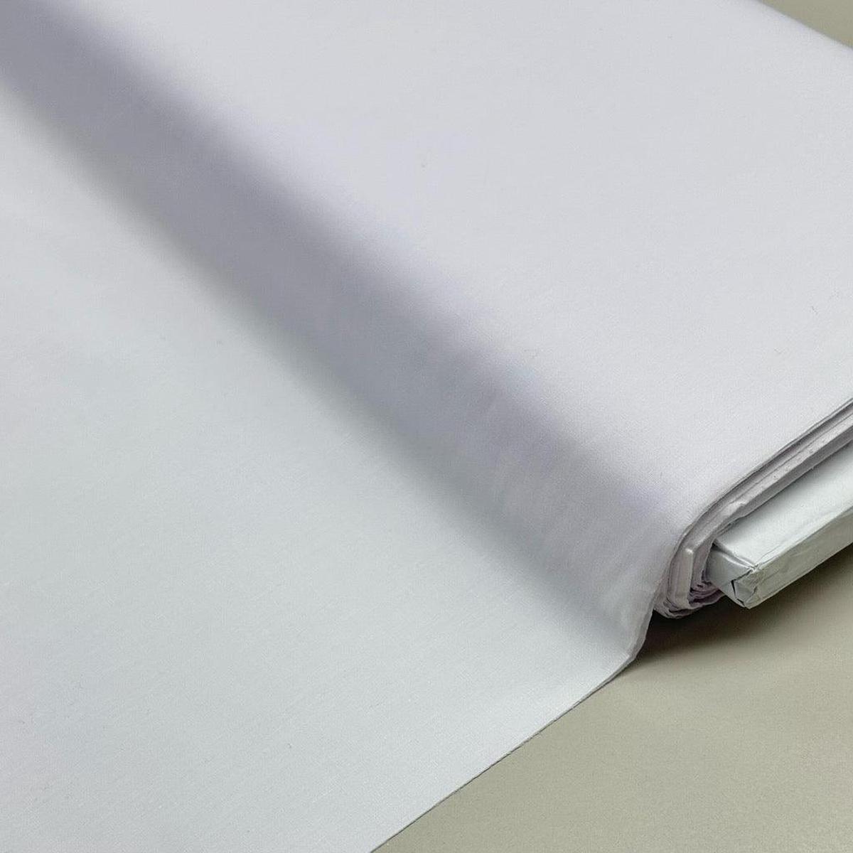 KT Mercerised White Polycotton Fabric - 27m Bolt