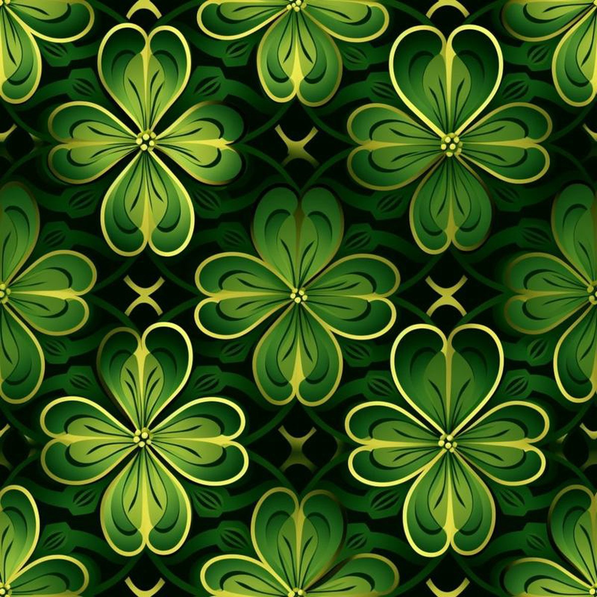 St Patrick8217s Day Glam Pattern 3 Quilting Cotton Fabric